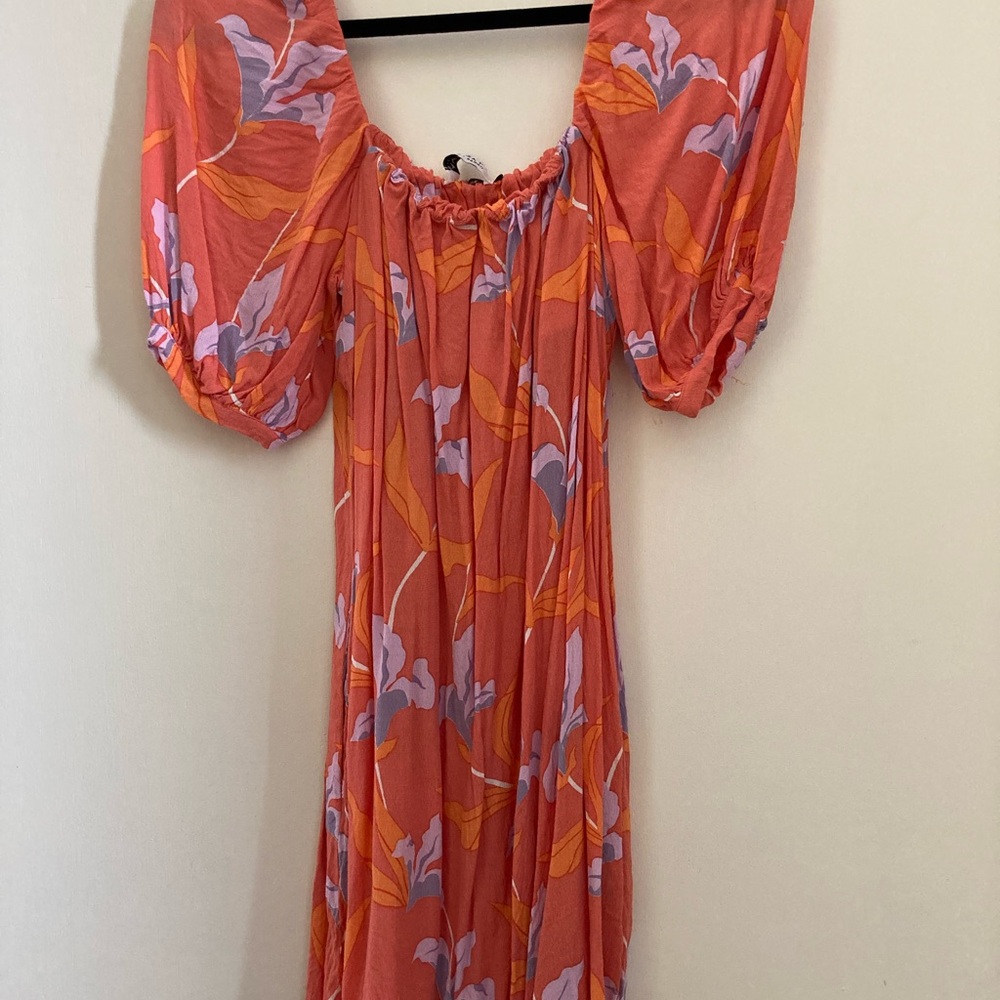 Floral Orange Dress